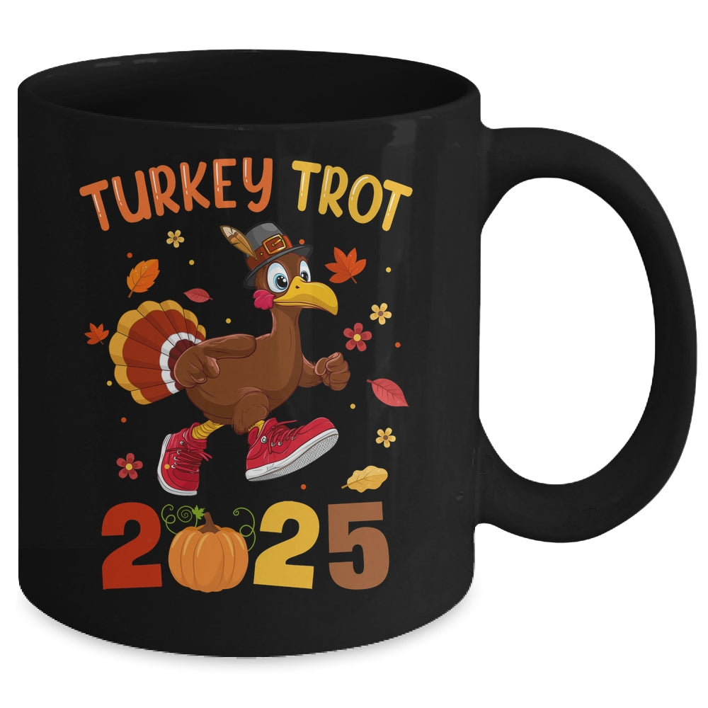 Turkey Trot 2025 Thanksgiving Turkey Running Runner Autumn Mug | teecentury