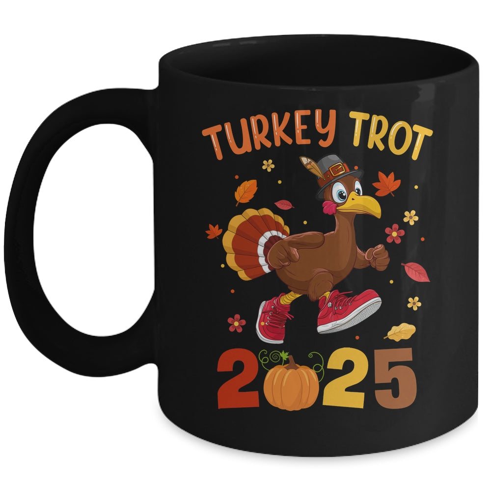 Turkey Trot 2025 Thanksgiving Turkey Running Runner Autumn Mug | teecentury