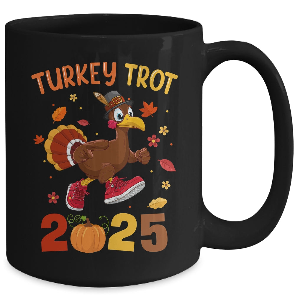 Turkey Trot 2025 Thanksgiving Turkey Running Runner Autumn Mug | teecentury