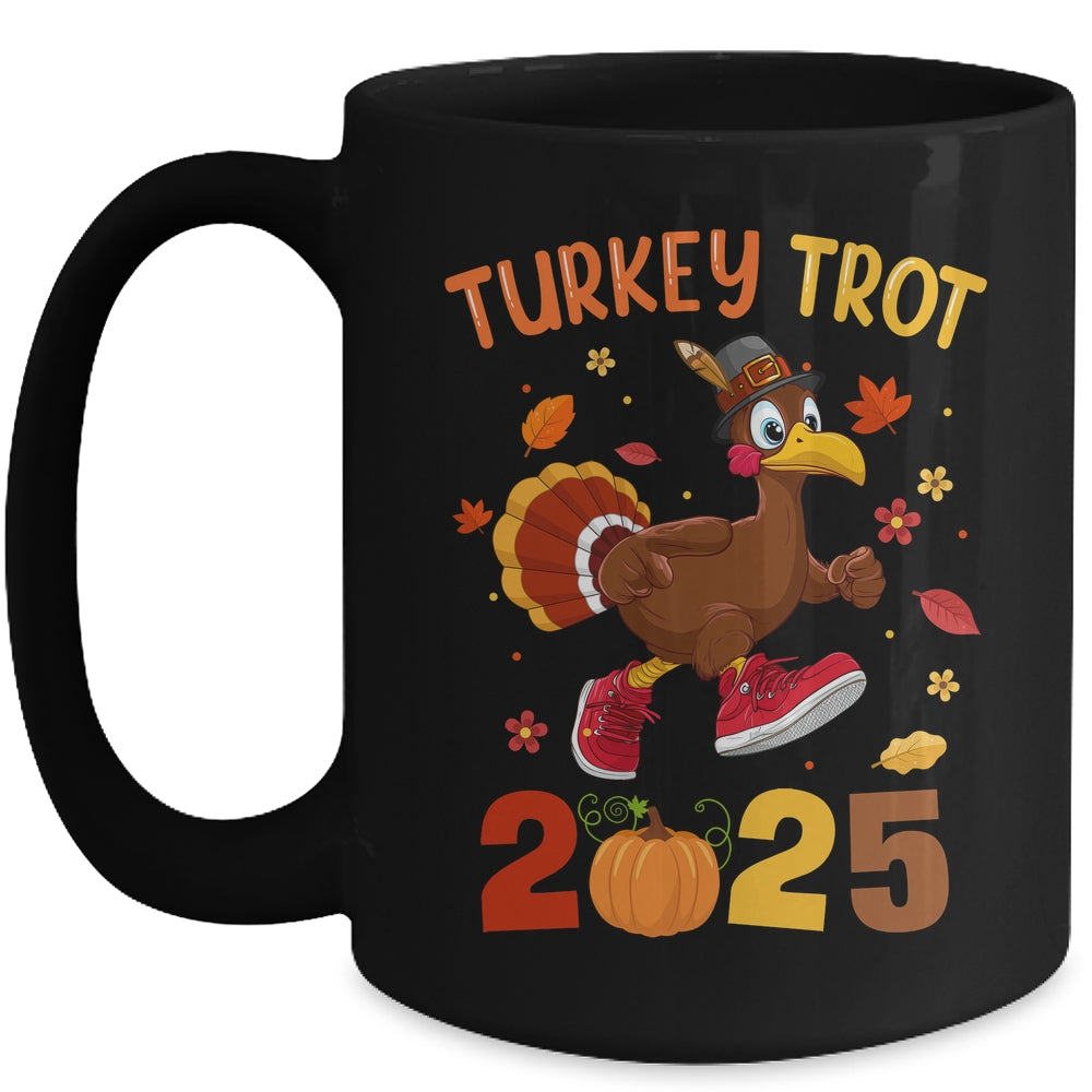 Turkey Trot 2025 Thanksgiving Turkey Running Runner Autumn Mug | teecentury