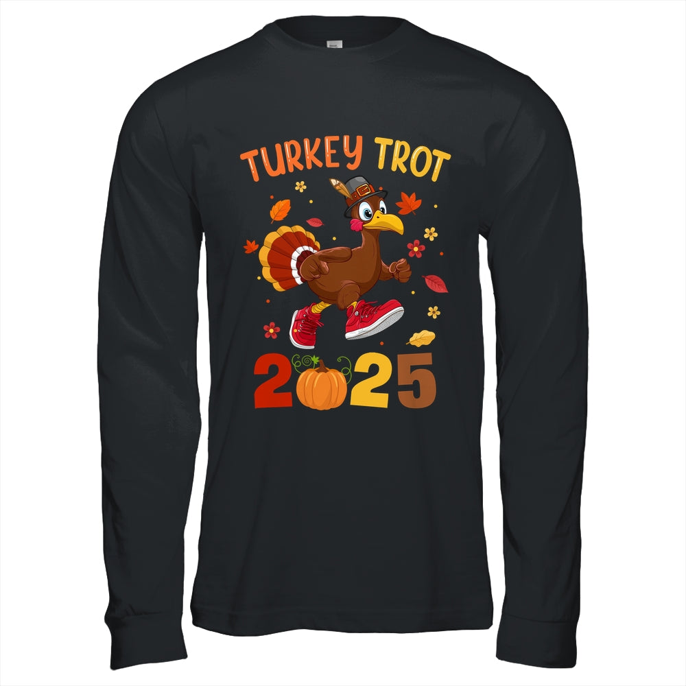 Turkey Trot 2025 Thanksgiving Turkey Running Runner Autumn Shirt & Hoodie | teecentury