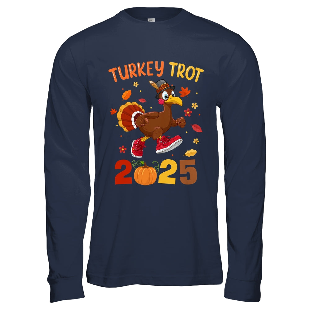 Turkey Trot 2025 Thanksgiving Turkey Running Runner Autumn Shirt & Hoodie | teecentury
