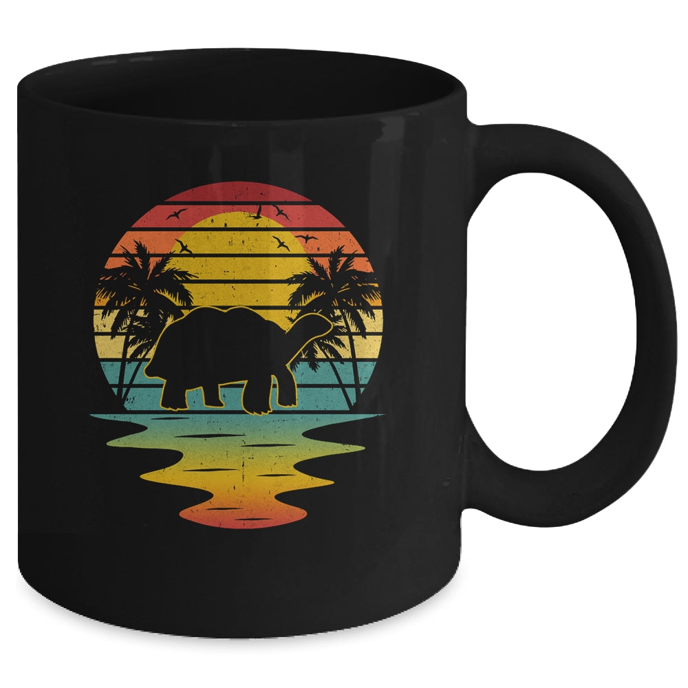 Turtle Design For Men Women Retro Sunset 70s Vintage Turtle Mug | teecentury