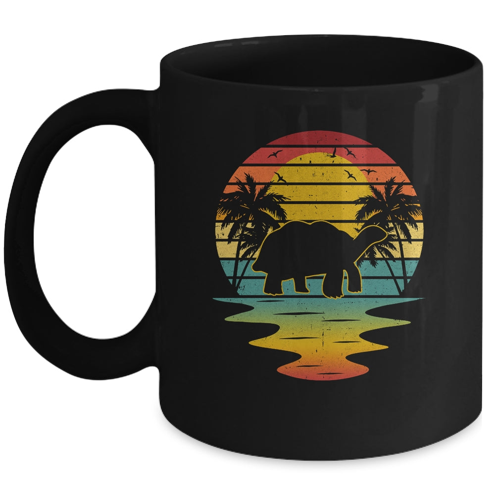 Turtle Design For Men Women Retro Sunset 70s Vintage Turtle Mug | teecentury
