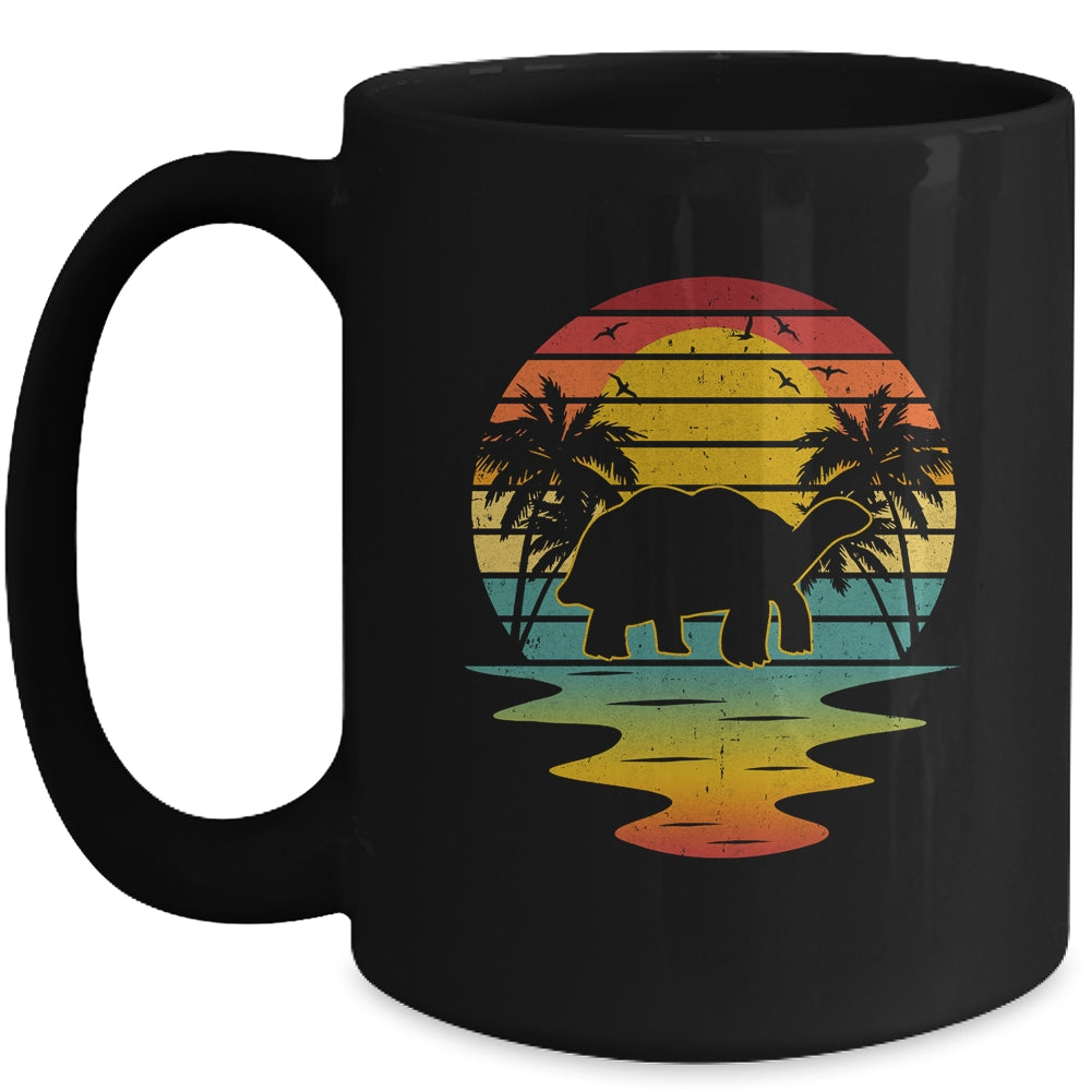 Turtle Design For Men Women Retro Sunset 70s Vintage Turtle Mug | teecentury