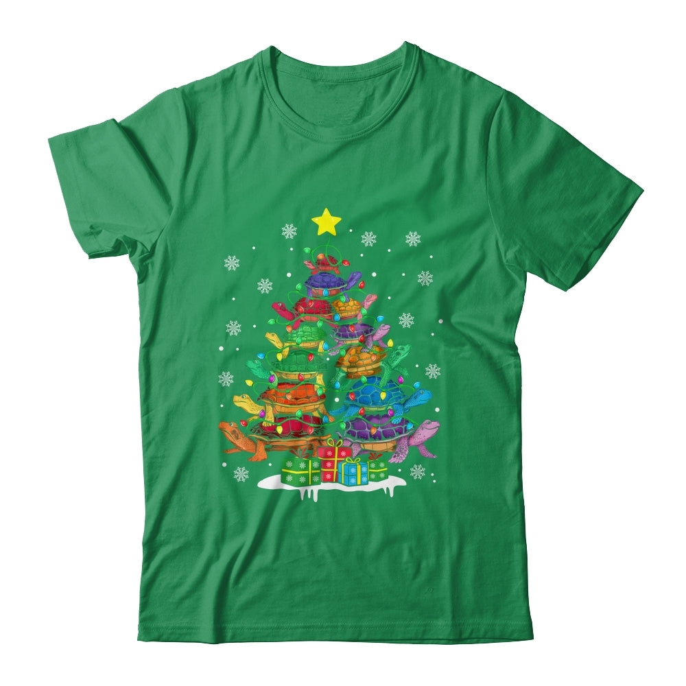 Turtle Tree Christmas Tree Adorable Turtle Christmas Lover Shirt & Sweatshirt | teecentury