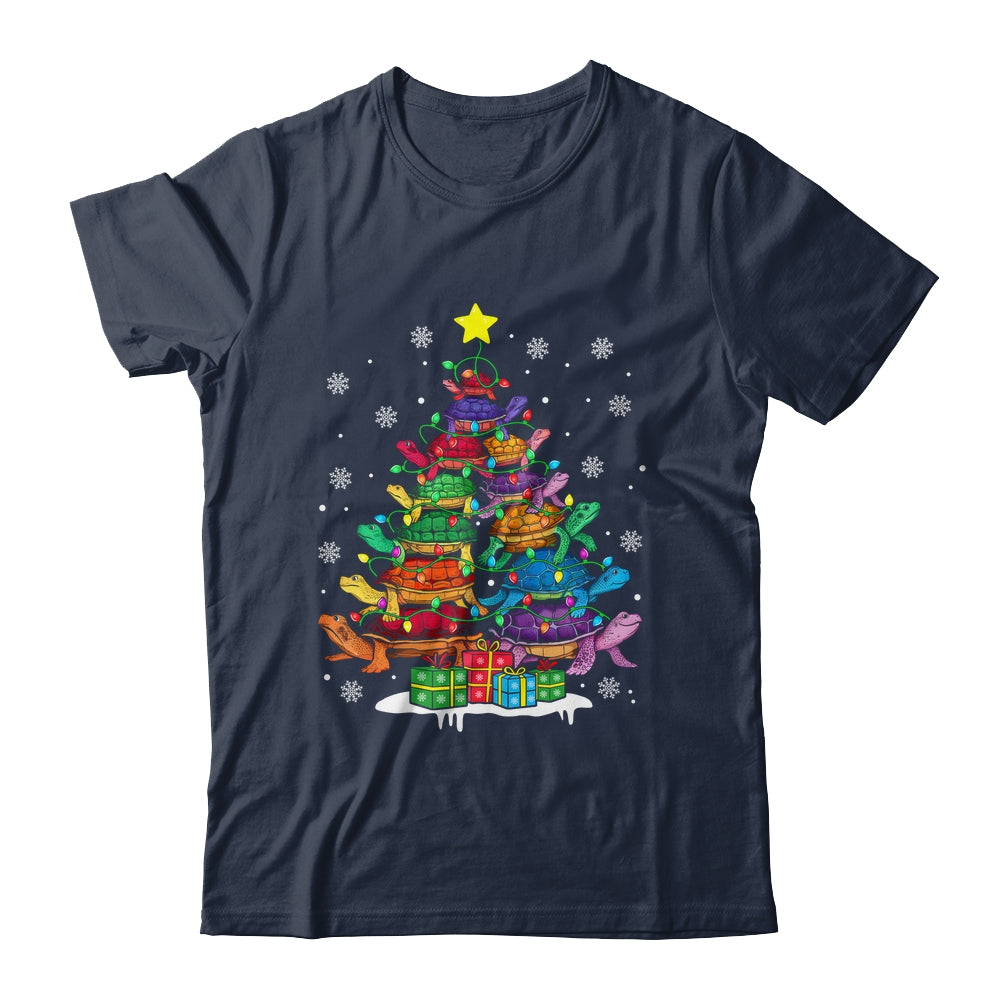 Turtle Tree Christmas Tree Adorable Turtle Christmas Lover Shirt & Sweatshirt | teecentury