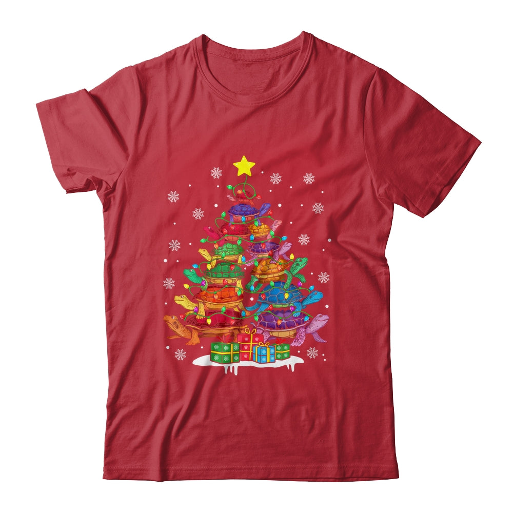 Turtle Tree Christmas Tree Adorable Turtle Christmas Lover Shirt & Sweatshirt | teecentury