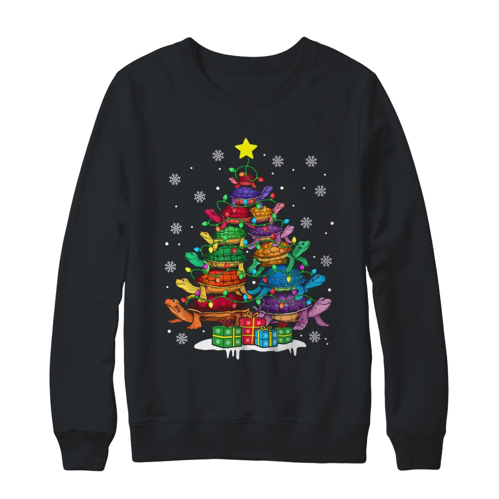 Turtle Tree Christmas Tree Adorable Turtle Christmas Lover Shirt & Sweatshirt | teecentury
