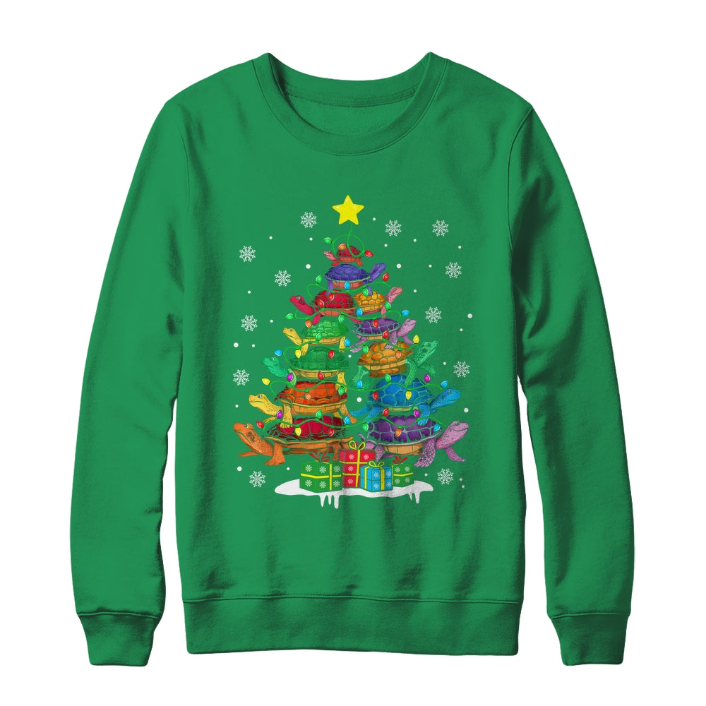 Turtle Tree Christmas Tree Adorable Turtle Christmas Lover Shirt & Sweatshirt | teecentury