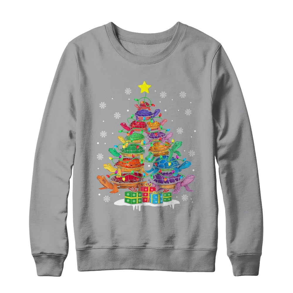 Turtle Tree Christmas Tree Adorable Turtle Christmas Lover Shirt & Sweatshirt | teecentury