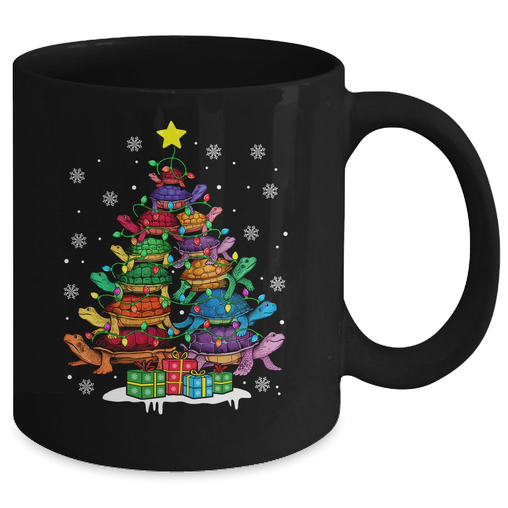 Turtle Tree Christmas Tree Adorable Turtle Christmas Lover Mug | teecentury