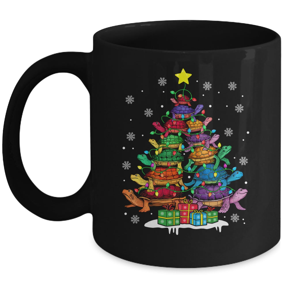 Turtle Tree Christmas Tree Adorable Turtle Christmas Lover Mug | teecentury