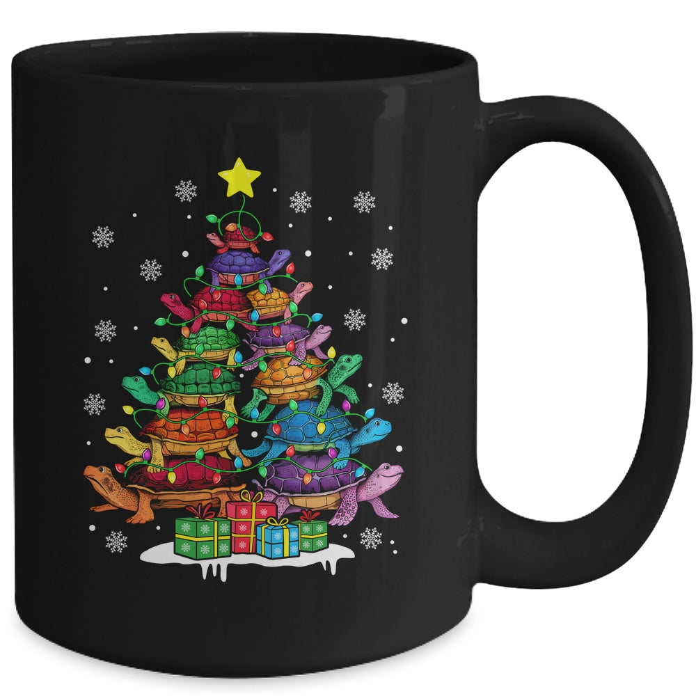 Turtle Tree Christmas Tree Adorable Turtle Christmas Lover Mug | teecentury
