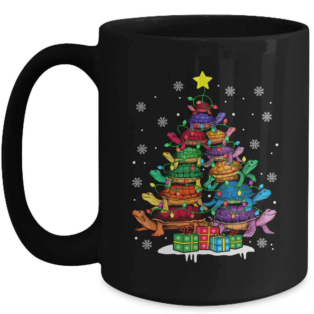 Turtle Tree Christmas Tree Adorable Turtle Christmas Lover Mug | teecentury