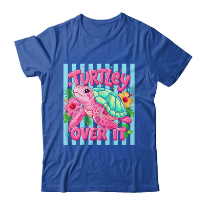 Turtley Over It Striped Turtle Preppy Sea Summer Vibes Floral Shirt & Tank Top | teecentury