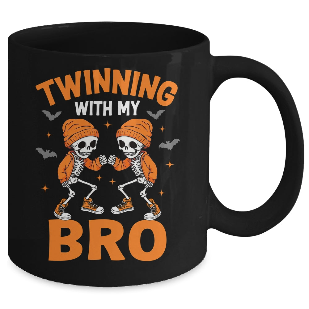 Twin Boys Twinning Halloween Best Friend Matching Skeleton Mug | teecentury
