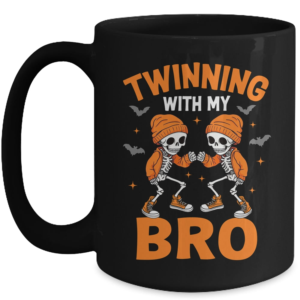 Twin Boys Twinning Halloween Best Friend Matching Skeleton Mug | teecentury
