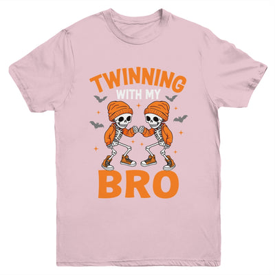 Twin Boys Twinning Halloween Best Friend Matching Skeleton Youth Shirt | teecentury