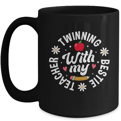 Twin Day Design Teacher Twinning With My Bestie Matching Mug | teecentury