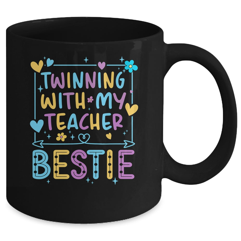 Twin Day Friends Teacher Twinning With My Bestie Matching Mug | teecentury