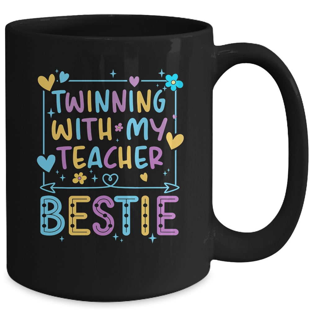 Twin Day Friends Teacher Twinning With My Bestie Matching Mug | teecentury