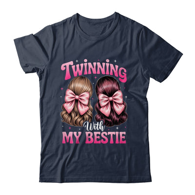 Twinning With My Bestie Coquette Twins Friends Twin Matching Shirt & Tank Top | teecentury