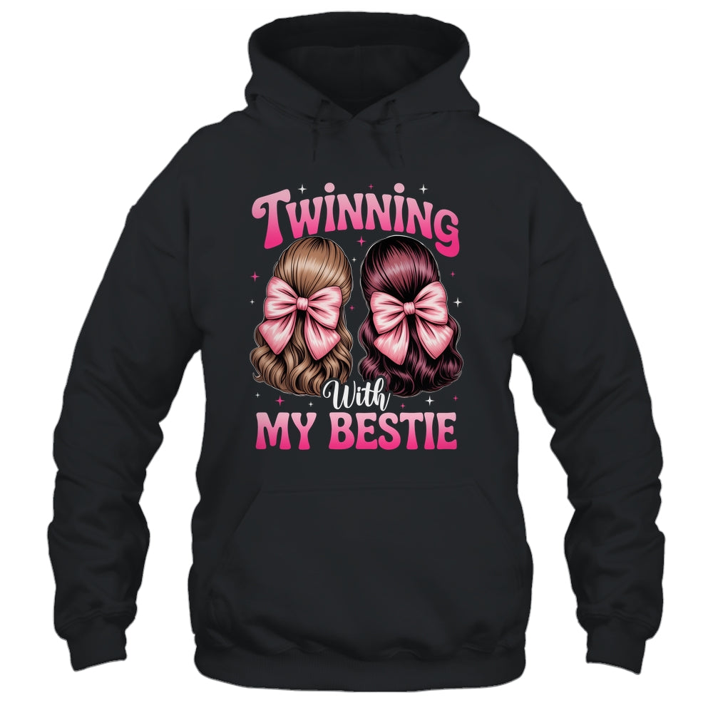 Twinning With My Bestie Coquette Twins Friends Twin Matching Shirt & Tank Top | teecentury