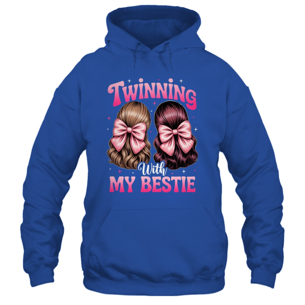 Twinning With My Bestie Coquette Twins Friends Twin Matching Shirt & Tank Top | teecentury