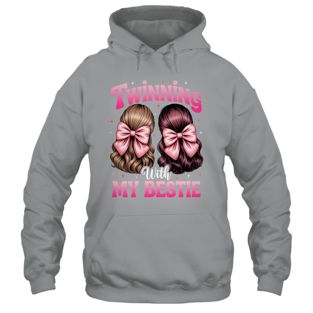 Twinning With My Bestie Coquette Twins Friends Twin Matching Shirt & Tank Top | teecentury