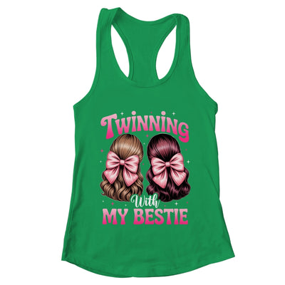 Twinning With My Bestie Coquette Twins Friends Twin Matching Shirt & Tank Top | teecentury