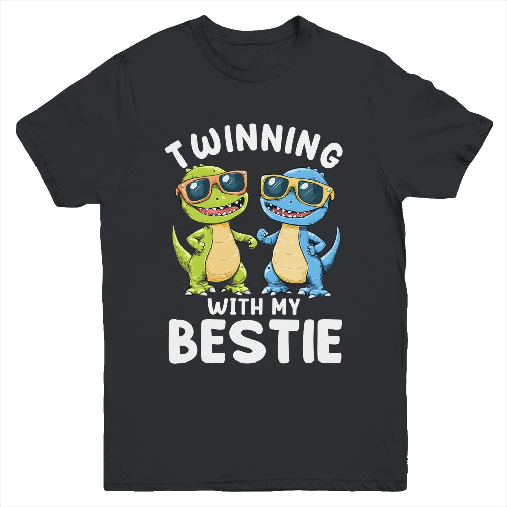 Twinning With My Bestie Friends Spirit Week Boys Dinosaurs Youth Shirt | teecentury