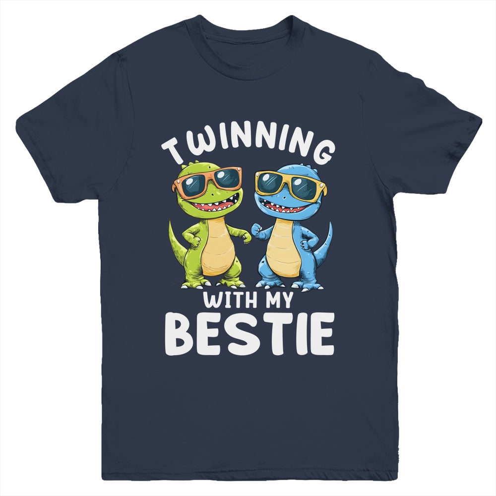 Twinning With My Bestie Friends Spirit Week Boys Dinosaurs Youth Shirt | teecentury