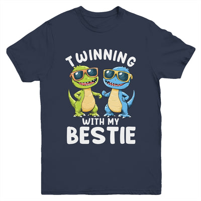 Twinning With My Bestie Friends Spirit Week Boys Dinosaurs Youth Shirt | teecentury