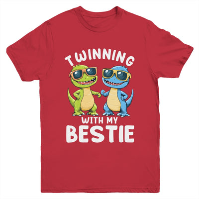 Twinning With My Bestie Friends Spirit Week Boys Dinosaurs Youth Shirt | teecentury