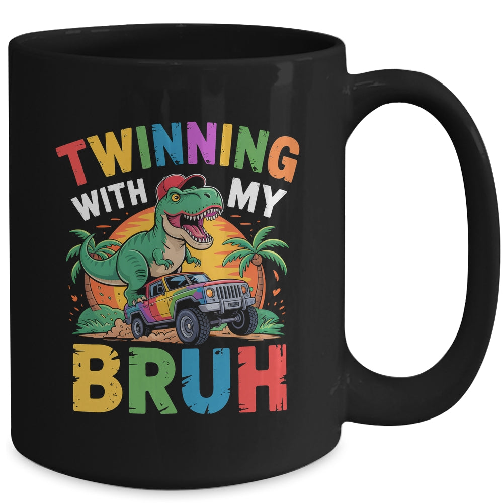 Twinning With My Bestie Kids Boys Funny Twin Day Spirit Week Mug | teecentury