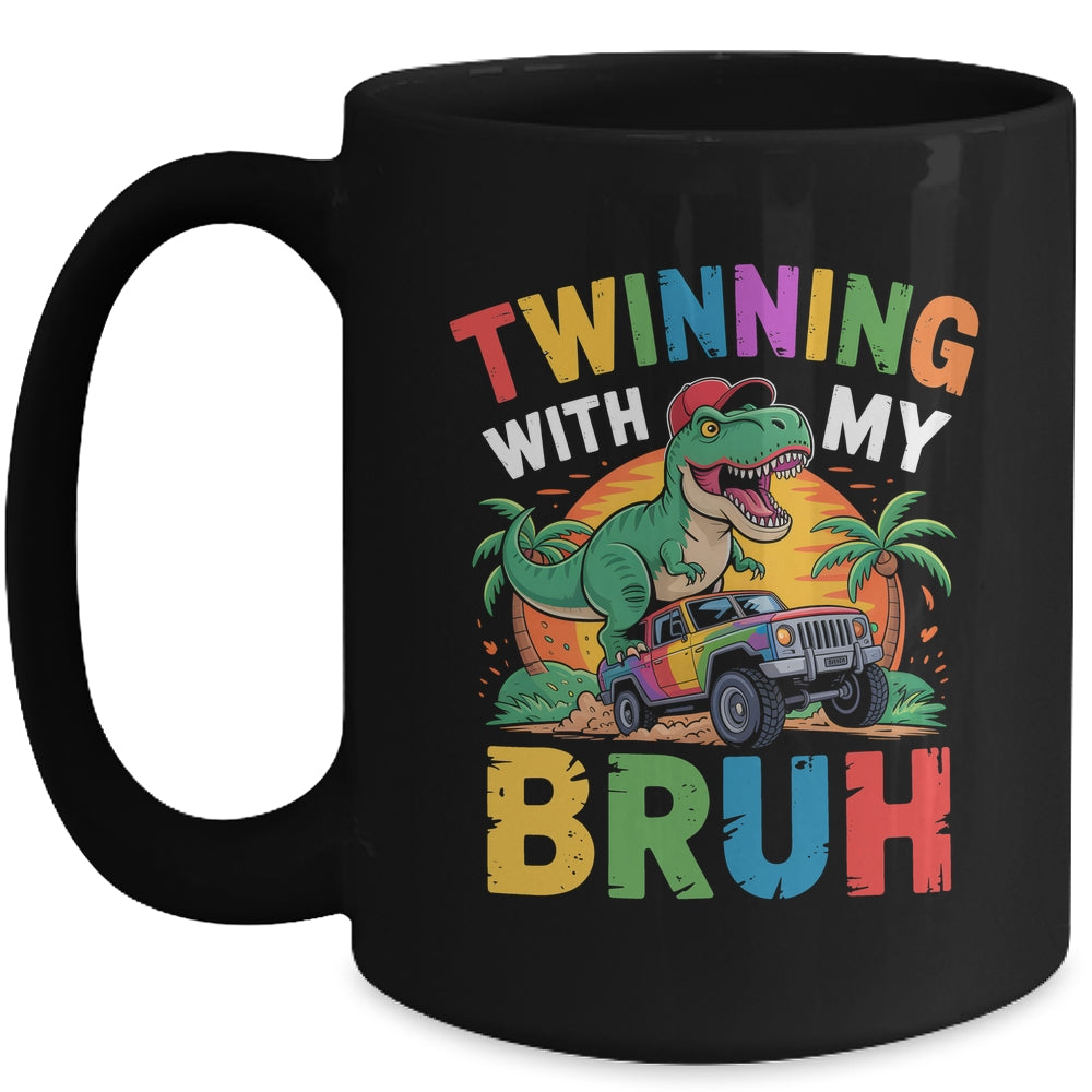 Twinning With My Bestie Kids Boys Funny Twin Day Spirit Week Mug | teecentury