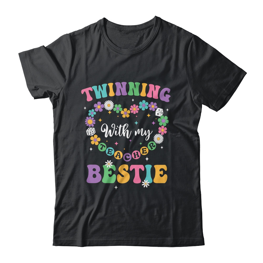 Twinning With My Bestie Matching Teacher Twin Day Friends Shirt & Tank Top | teecentury
