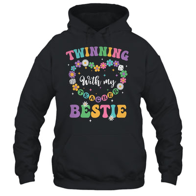 Twinning With My Bestie Matching Teacher Twin Day Friends Shirt & Tank Top | teecentury