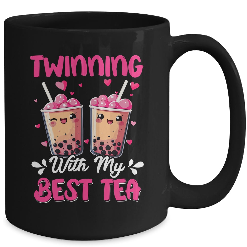 Twinning With My Bestie Spirit Week Girls Kids Twin Day Tea Mug | teecentury
