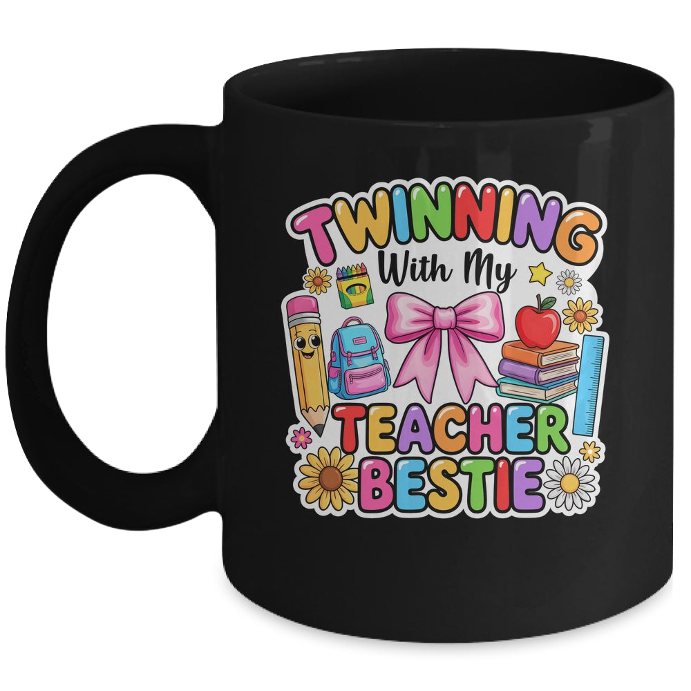 Twinning With My Bestie Twin Day Friends Teacher Matching Mug | teecentury