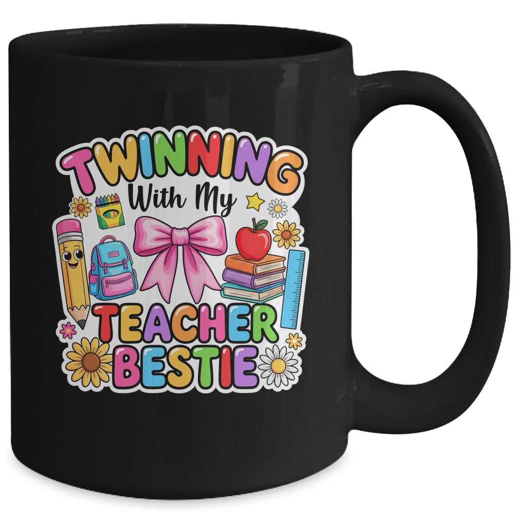 Twinning With My Bestie Twin Day Friends Teacher Matching Mug | teecentury