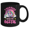 Twinning With My Bestie Unicorn Friends Spirit Week Girls Mug | teecentury