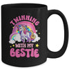 Twinning With My Bestie Unicorn Friends Spirit Week Girls Mug | teecentury