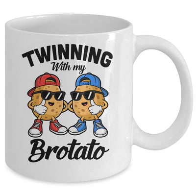 Twinning With My Bro Potato Funny Twin Brothers Best Friend Mug | teecentury