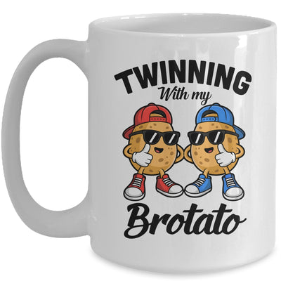 Twinning With My Bro Potato Funny Twin Brothers Best Friend Mug | teecentury