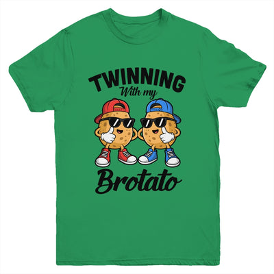 Twinning With My Bro Potato Funny Twin Brothers Best Friend Youth Shirt | teecentury