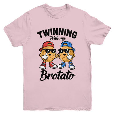 Twinning With My Bro Potato Funny Twin Brothers Best Friend Youth Shirt | teecentury