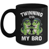 Twinning With My Bro T-Rex Dinosaur Twin Day Spirit Week Mug | teecentury
