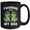 Twinning With My Bro T-Rex Dinosaur Twin Day Spirit Week Mug | teecentury